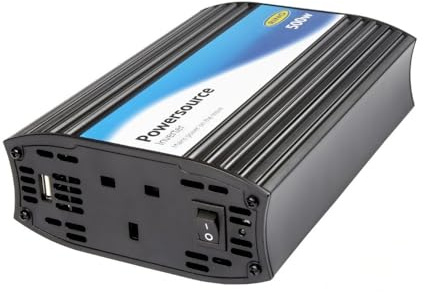 Ring 500W Power Source Compact Inverter with USB | 12V DC to 230V AC, Modified Sine Wave, Charge Smartphones & Tablets, Compact Design, USB Ports for Multiple Devices