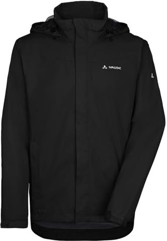 VAUDE Men’s Rain Jacket Escape Bike Light, waterproof outdoor jacket, breathable biking jacket with hood, eco-friendly hiking jacket