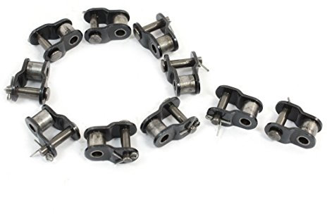 sourcing map 10pcs Half Offset Metal Connecting Link Connectors Chain for Bicycle