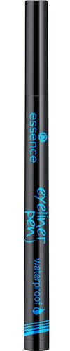 essence cosmetics eyeliner pen waterproof, Eye Liner, wasserfest, Nr. 01 waterproof, schwarz, definierend, langanhaltend, wasserfest, vegan, ohne Parfüm (1ml)