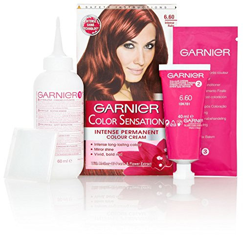 3 x Garnier Color Sensation Intense Permanent Colour Cream 6.60 Intense Ruby
