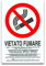 CARTELLO TARGA VIETATO FUMARE DIVIETO SICUREZZA SEGNALETICA PVC 20 X 30 CM