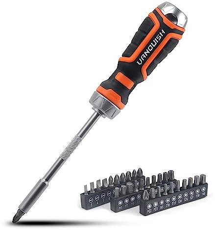 Vanquish Ratcheting Screwdriver Set, 31-Piece Precision Multi-bit Ratchet Screw Drivers (2159)
