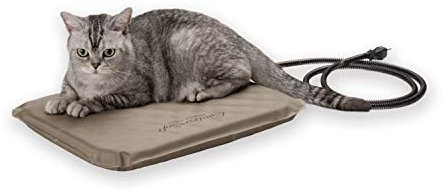 K&H Pet Products Beheiztes Haustierbett, für den Außenbereich, 35,6 x 45,7 cm, Hellbraun