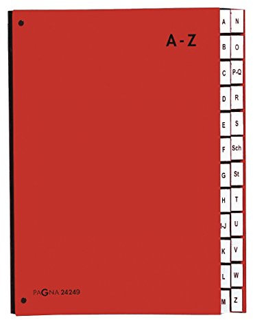 Pagna Pultordner Color (Pultmappe, 24 Fächer, A-Z) rot