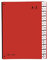 Pagna Pultordner Color (Pultmappe, 24 Fächer, A-Z) rot