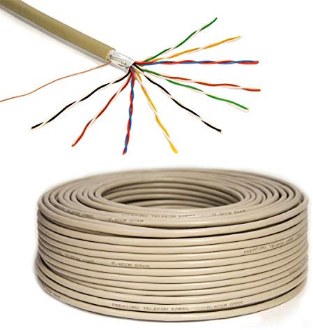 Premium X 100m Telefonkabel 10x2x0,6mm J-Y(ST) Y Telefonleitung 20-Adern rund Fernmeldekabel Installationsleitung Verlegekabel