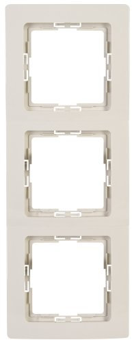 Kopp 308601068 Abdeckrahmen 3-Fach Paris Creme-Weiß