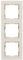 Kopp 308601068 Abdeckrahmen 3-Fach Paris Creme-Weiß