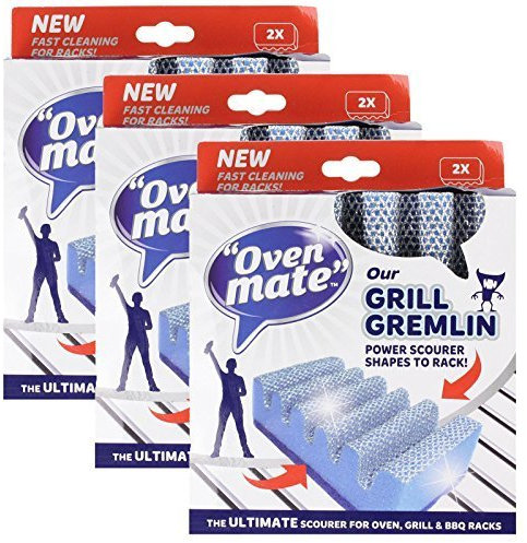 Oven Mate Original Cooker Hob BBQ Grill Gremlin Sponge Scourer (Pack of 6) by Oven Mate