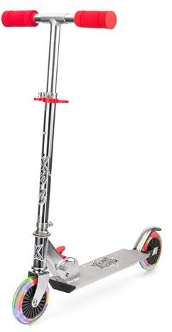 Xootz Kids Light Up Folding Scooter with Adjustable Handle Bars and LED Wheels