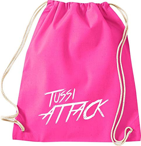 Shirtinstyle Turnbeutel Tussi Attack Gym Sack, Beutel Tasche, Farbe Pink
