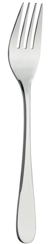Grunwerg Venus Dessert Forks, 18/0 Stainless Steel, Mirror Finish, Fiddle Pattern – Stylish Everyday Cutlery (Pack of 12)