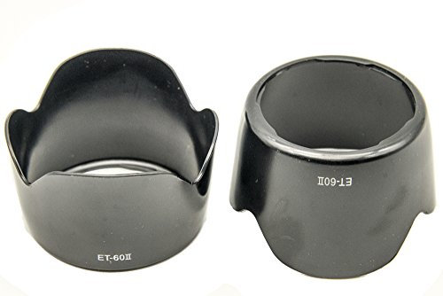 PROtastic ET-60ii de Remplacement (remplace ET-60) Pétale Lens Hood (Lot de 2) pour Canon EF 75–300mm f/4.0–5.6 USM, II, II, III, EF-S 55–250mm f/4–5.6 is et EF-S 55–250mm f/4–5.6 is II Lentilles