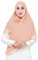Lina & Lily Premium Chiffon Damen Muslim Hijab Kopftuch Schal Quadrat 145 x 145cm (Pfirsich)