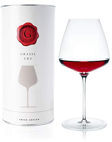 Grassl Cru - Calice da vino in cristallo soffiato a mano, per vino rosso bordeaux come Chardonnay e Pinot Nero