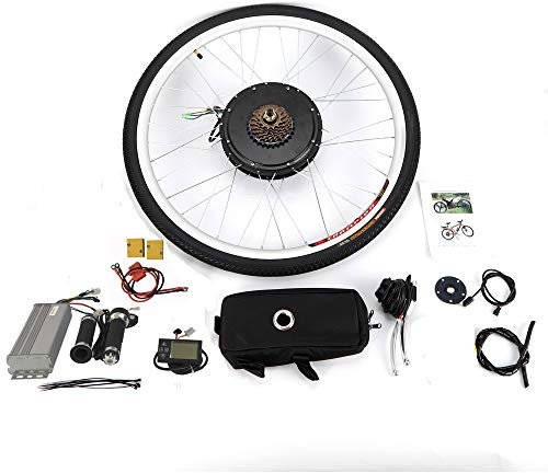 LianDu 28 36V/ 48V 250W/500W/800W/1000W Elektrisk Cykelmotor Omvandlingssats Bakhjul E-Bike Bakhjulssats Elcykelmotorsats med LCD (LCD ingår, 48V 1000W)