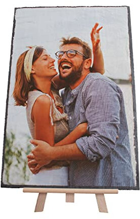wandmotiv24 Schiefer-Wandbild mit Staffelei - Foto auf Schieferplatte mit Online-Vorschau - personalisierte Wanddeko - Schieferbild mit Wunschmotiv - Fotogeschenk - 20x30 cm