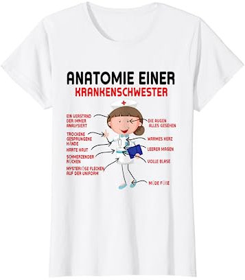 Lustiges Krankenschwester Anatomie Geschenkidee T-Shirt