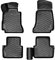Rizline Passgenau 3D Fussmatten Auto Kompatibel mit Mercedes C Klasse W204 2007-2014 Auto Zubehör 1. Und 2. Reihe Gummimatten Autos TPE Allwetter Geruchlos rutschfest Vorne und Hinten Schwarz