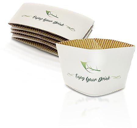 DISPOSABLE GREEN - Coffee Cup Sleeve for NEXTGEN Coffee Cups, Coffee Cup Lids Suitable for Single-Wall Disposable Coffee Cups, Fits 4, 6, 10, 12, & 16 Oz Coffee Cups, 50 Pack