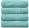 GC GAVENO CAVAILIA Luxury Pack Of 4 Bath Sheets, 100% Egyptian Cotton Towels, 450 GSM Quick Dry Towel, Aqua, 80X140