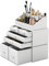 READAEER Makeup Cosmetic Organiser Storage Drawers Display Boxes Case with 6 Drawers, 3 Pieces, Freely Combined and Stacked.