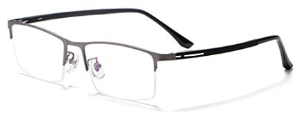 DAUCO Titan Metall Frame Brille Halbrand Brillengestell Ultraleichte Brille Brillenfassung Herren ohne stärke Herren
