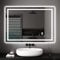 Dripex Led Badspiegel mit Beleuchtung Badezimmer Spiegel mit Touch-Schalter, Dimmbar, 3 Lichtfarbe Einstellbare Badezimmerspiegel mit Beleuchtung, Beschlagfrei 50x70 cm