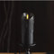 Luminara Black Wax Drip Flammenlose LED-Kerze, batteriebetrieben, bewegliche Flammenlichter, Säule, geruchloses Echtwachs mit Tropfkante, Timer (7,6 x 16,5 cm)