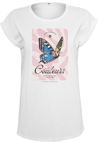 Mister Tee Damen T-Shirt Ladies Couleurs Tee White S