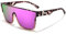 FEISEDY Sonnenbrille Herren Damen Eckig Große Brille Unisex Flat Top Schild Sonnenbrillen Verspiegelt mit UV400 Schutz B2996