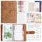 BIROYAL Budget Planer Deutsch | Budget Binder A6 PU Leder | Bugetplaner Deutsch Startset mit 12 Duplex-Budgetblätter, 14 Wochennotizblätter, 5 Farbkarten, 8 Geldumschläge&Set Budgetaufkleber