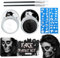 Shinybox Pintura Facial y Corporal Blanco Negro, Pinturas Corporales Blanco y Negro con 4 Plantillas, Maquillaje Halloween Escenario Efectos Especiales para Carnaval, Fiestas