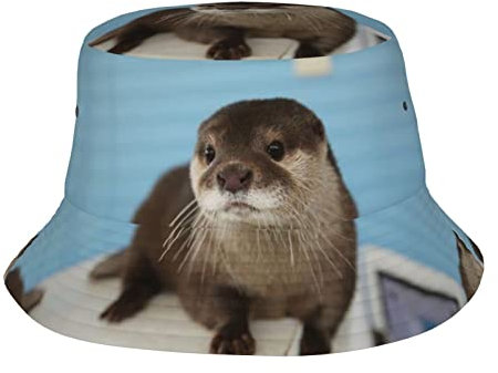 England Symbole Erwachsene Sonnenschirm Eimer Hut Eimer Hut Sonnenhut Outdoor Reise Strand Sonnenhut, Niedlicher Otter, Einheitsgr��e