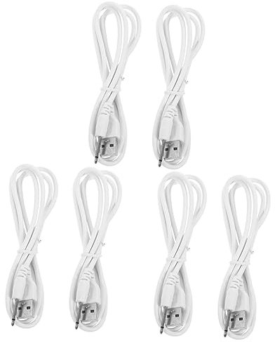 Mobestech 6pcs Dc Charging Cable Dc to USB Converter Cord for Instrument USB Charger Replacement