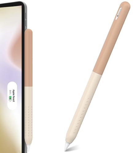 NIUTRENDZ Silicone Case Compatible with Apple Pencil 2nd Generation - Gradient Brown Protective Cover Sleeve Skin