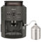 KRUPS Kaffeemaschine mit Bohnenmühle, Milchaufschäumer, 2 gleichzeitige Espressotassen, automatische Reinigung, Essential Grey