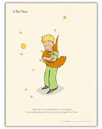 Oneart Kunstdruck-Poster (Der kleine Prinz umarmt den Fuchs), 30 x 40 cm