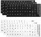 Azerty French Keyboard Sticker 6 Pieces Universal Replacement Letters Frosted Cover Keyboard Stickers for All Keyboards PC Laptop Office Computer (3 x Black, 3 x White)