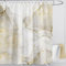 LIVETTY White Marble Shower Curtain 180x180cm Drop Abstract Shower Curtains with 12 Hooks Fabric Bath Curtain Washable Quick-Drying