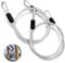 Neyared 2PCS Wire Lightweight Bike Lock Cable, Double Loop Steel Security Lock Chain for Padlocks Scooter Bicycle Suitcase（79inch）