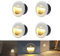 FWoche Wandeinbauleuchte mit Bewegungsmelder 3000K, 1.5W rund Flurlampe IP65 65mm(Nicht die Standardgröße 60mm) Wandleuchte aussen Treppenlicht Sensor mit Dose Aluminium, 230V, weiss, 4pcs