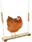 Chicken Swing Toy for Coop Safe Wooden Accessories Large Perch Ladder for Poultry Run Rooster Hens Chicks Pet Parrots Stress Relief for Birds Swings