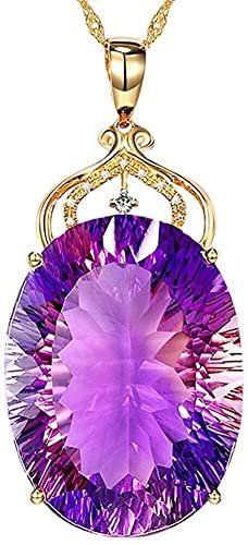 Collana con ciondolo ametista Ciondolo in pietra viola Ciondolo con ametista Collana in cristallo naturale Gioielli per donna Regalo amante ragazza