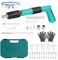 WOOLUCK Pistola Manuale Sparachiodi con 100 chiodi rotondi e 100 chiodo a gancio, Unghie Sparachiodi, Portatile Nail Gun Silenziatore Regolabile Pistola Per Chiodi, Pistola per muri di cemento