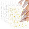 Nail Stickers, 8 Sheets Nail Art Stickers Elegant Self-Adhesive Nail Stickers for Nail Art Silver Gold DIY Decoration Nail Design Accessories for Women,Girls, Festival Gift
