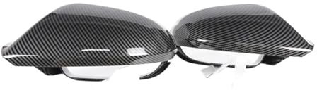 AJOHBM Carbon Fiber Rückspiegel Kappe Flügel Seite Spiegel Abdeckung Fit Für A-udi A6 S6 RS6 C7 C7.5 2011 2012 2013 2014 2015 2016 2017 2018 Rückspiegel Abdeckung(1 pair Carbon look)
