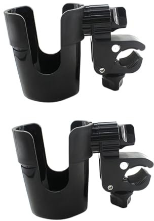 Toyvian 2 Stück 360 Flaschenhalter Für Kinderwagen Getränkehalter Für Kinderwagen Trolley-flaschenhalter Kinderwagen Flaschenklemme Trinkflaschenhalter Fürs Fahrrad Getränkehalter-Adapter