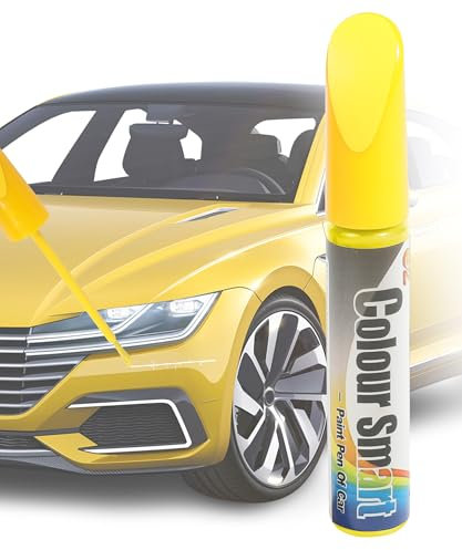 Flaconi Peinture Voiture,Peinture Voiture Carrosserie,Stylo Peinture Voiture,Stylo Reparation Rayure Voiture,Stylo Retouche Peinture Voiture,Anti Rayure pour Carrosserie Moto (Jaune)